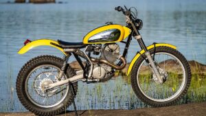カギバとドゥカティの融合、手作り308ccトライアルバイクの妙技